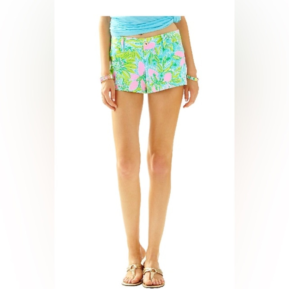 Lilly Pulitzer 3" Walsh Short In Multi Coconut Tropical Jungle Print Shorts 10